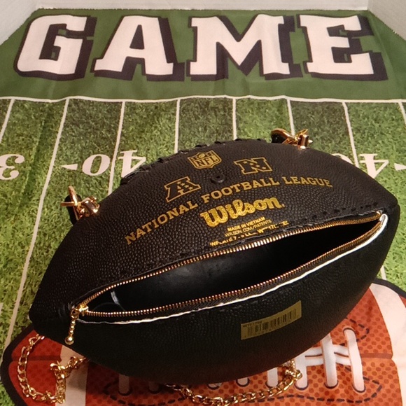 LIMITED EDITION Black and Gold Leather Football Bag 🏈 - Picture 15 of 17